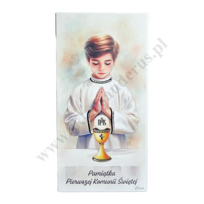 PAMIĄTKA PIERWSZEJ KOMUNII ŚWIĘTEJ - obrazek 12 x 24 cm - CU112/3O