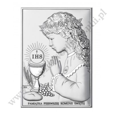 PAMIĄTKA I KOMUNII ŚWIĘTEJ - OBRAZEK SREBRNY - DS04/3A