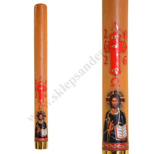 PASCHAŁ PARAFINOWO-WOSKOWY - wys. 80 cm, śred. 7.5 cm - 5767