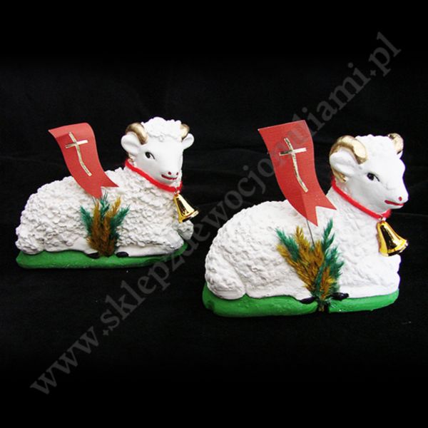 BARANEK WIELKANOCNY LEŻĄCY - wys. 7.5 cm - BL08