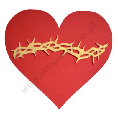 SERCE Z KORONĄ CIERNIOWĄ - wys. 61 cm - 70540