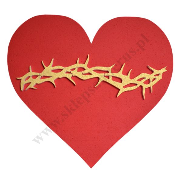 SERCE Z KORONĄ CIERNIOWĄ - wys. 61 cm - 70540