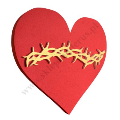 SERCE Z KORONĄ CIERNIOWĄ - wys. 61 cm - 70540