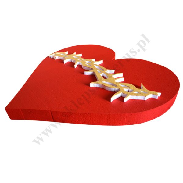 SERCE Z KORONĄ CIERNIOWĄ - wys. 61 cm - 70540