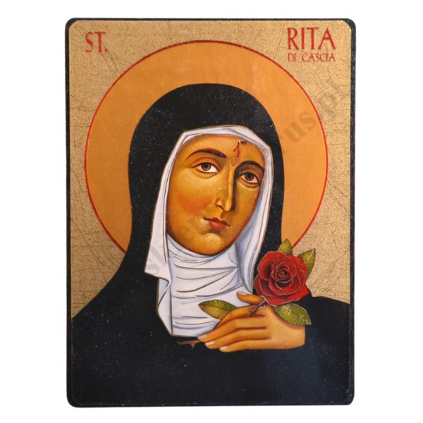 ŚWIĘTA RITA - ikona naklejka na desce - format 14.5 x 19.5 cm - 50150