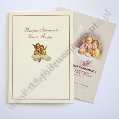 TECZKA Z PAMIĄTKĄ SAKRAMENTU CHRZTU - FORMAT A5