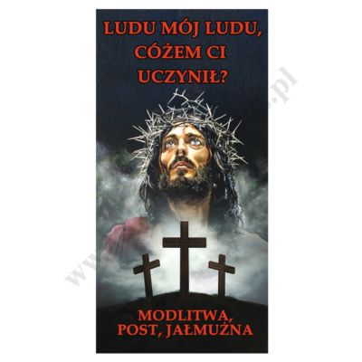 BANER NA WIELKI POST - wzór 143 - 1.3 x 3 m - WYPRZEDAŻ!!!