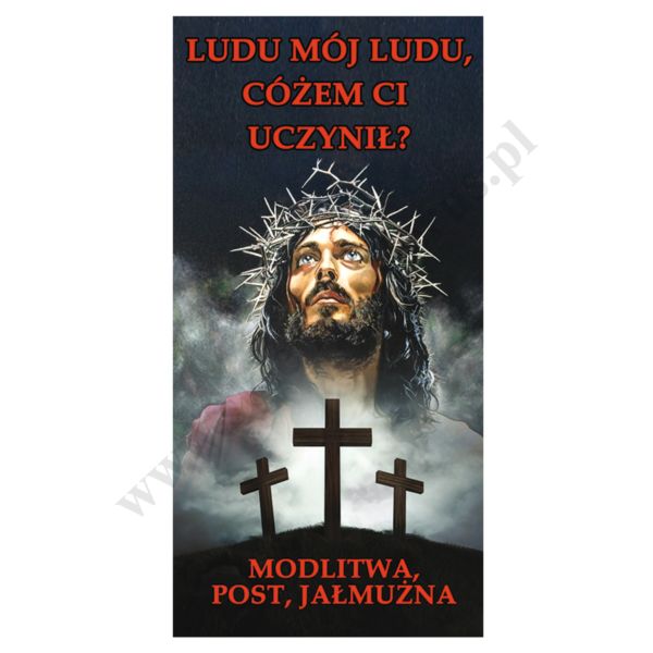 BANER NA WIELKI POST - wzór 143 - 1.3 x 3 m - WYPRZEDAŻ!!!