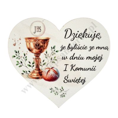 SERCE UPOMINKOWE - magnes 8.4 x 7.5 cm - 90444