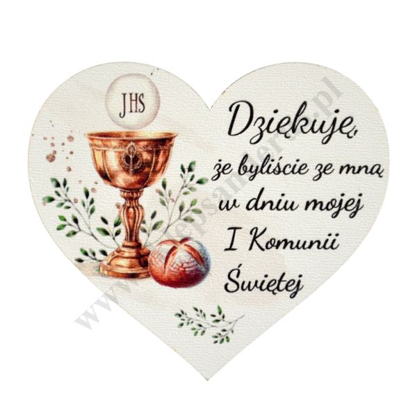 SERCE UPOMINKOWE - magnes 8.4 x 7.5 cm - 90444