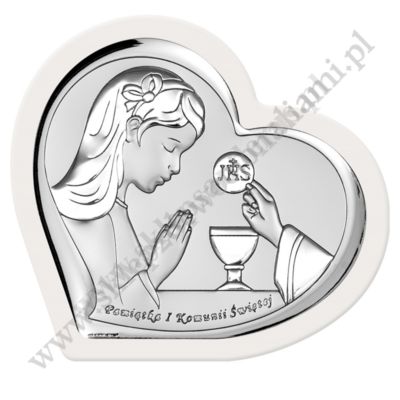 PAMIĄTKA I KOMUNII ŚWIĘTEJ - OBRAZEK SREBRNY - 6517/2AW