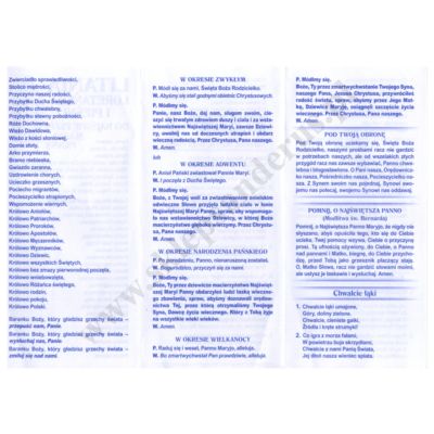 LITANIA LORETAŃSKA I PIEŚNI DO NAJŚWIĘTSZEJ MARYI PANNY - folder 10 x 21 cm - komplet 25 szt. - 50877