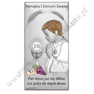 PAMIĄTKA I KOMUNII ŚWIĘTEJ - OBRAZEK SREBRNY - 6717/1OCOL
