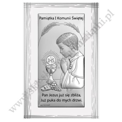 PAMIĄTKA I KOMUNII ŚWIĘTEJ - OBRAZEK SREBRNY - 6717W/2XO