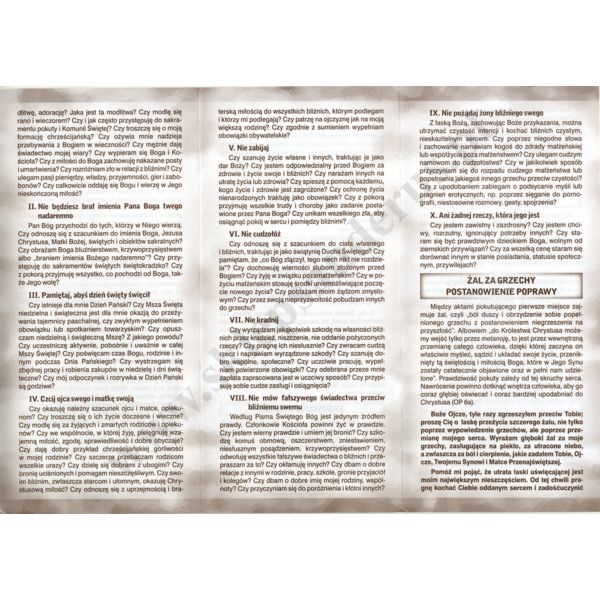 ABY POJEDNAĆ SIĘ Z BOGIEM - rachunek sumienia - format rozkładany 9.8 x 21 cm - paczka 25 szt. - 8297