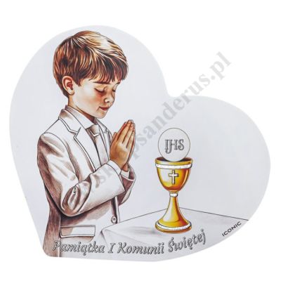 PAMIĄTKA PIERWSZEJ KOMUNII ŚWIĘTEJ - obrazek 16 x 14 cm - IC128/2O