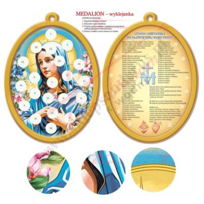 MEDALION - wyklejanka majowa - KPL.10 SZT. - 84994