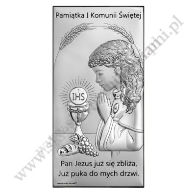 PAMIĄTKA I KOMUNII ŚWIĘTEJ - OBRAZEK SREBRNY - 6717/2XA
