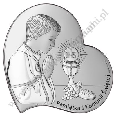 PAMIĄTKA I KOMUNII ŚWIĘTEJ - OBRAZEK SREBRNY - 6747/1