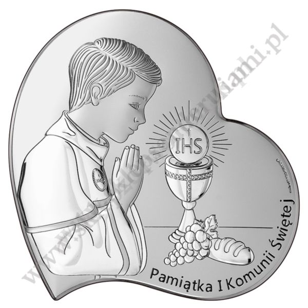 PAMIĄTKA I KOMUNII ŚWIĘTEJ - OBRAZEK SREBRNY - 6747/1