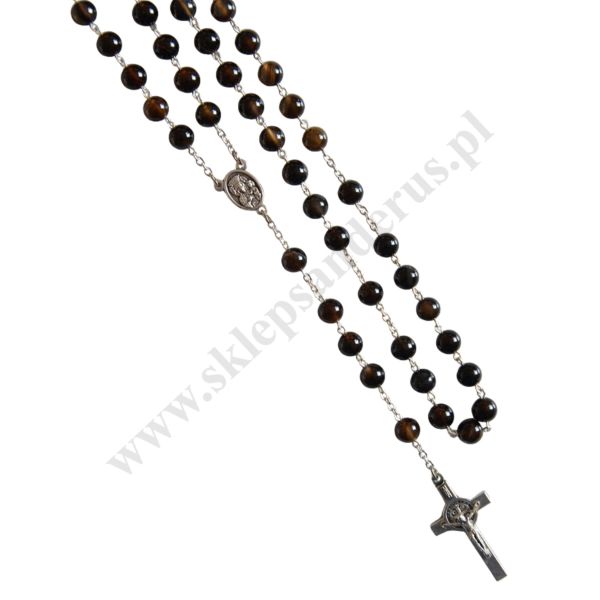 RÓŻANIEC OBSYDIAN ZŁOCISTY - 5855