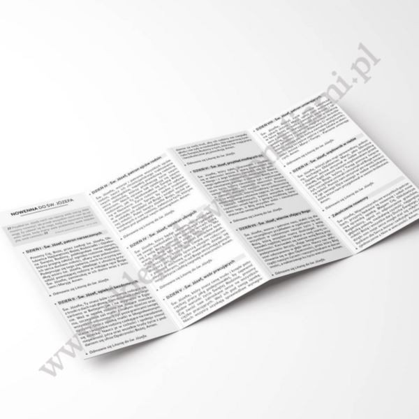 NOWENNA I MODLITWY DO ŚWIĘTEGO JÓZEFA - folder - 2698