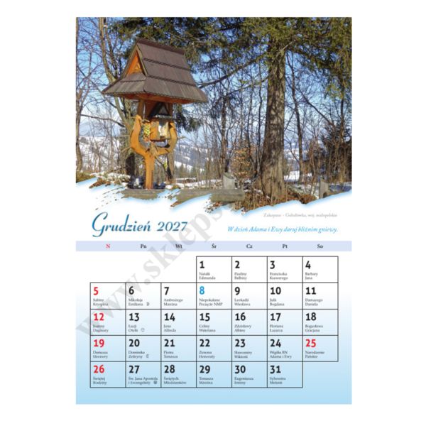 ŚLADAMI WIARY - format A4 - KALENDARZ NA 2027