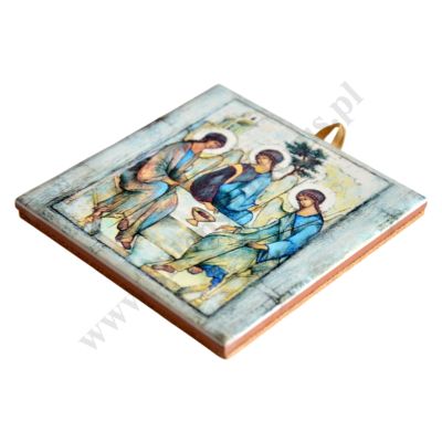 TRÓJCA RUBLOWA - obrazek na ceramice 10 x 10 cm - 57252