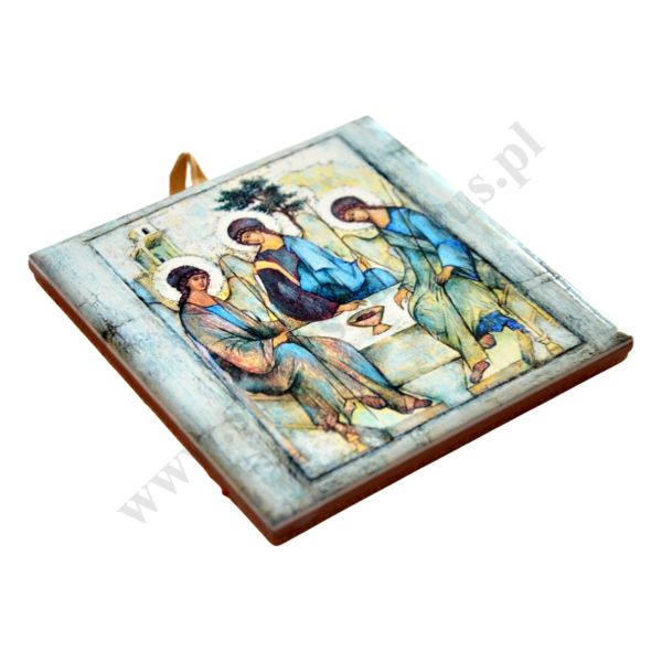 TRÓJCA RUBLOWA - obrazek na ceramice 10 x 10 cm - 57252