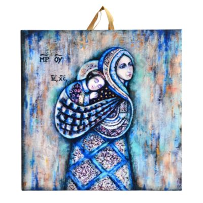 MATKA BOŻA NIEBIESKA - obrazek na ceramice 10 x 10 cm - 57250