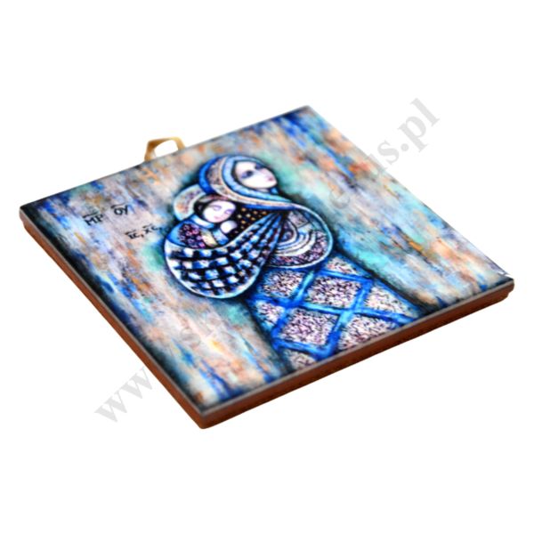 MATKA BOŻA NIEBIESKA - obrazek na ceramice 10 x 10 cm - 57250