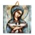 MATKA BOŻA NIOSĄCA DUCHA - obrazek na ceramice 10 x 10 cm - 57251