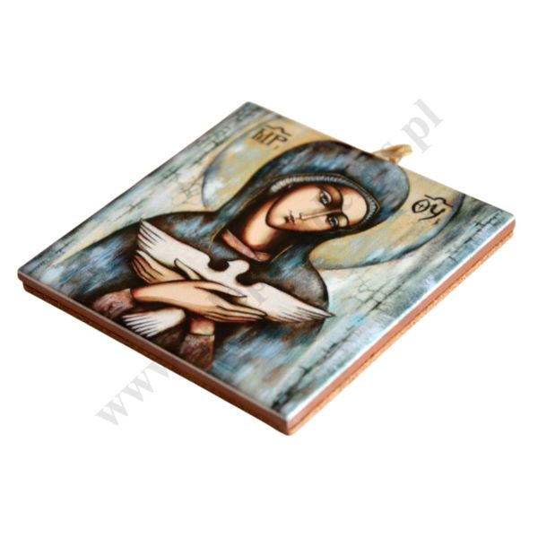 MATKA BOŻA NIOSĄCA DUCHA - obrazek na ceramice 10 x 10 cm - 57251