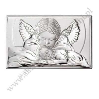 ANIOŁ STRÓŻ - OBRAZEK SREBRNY - 81288/3XL