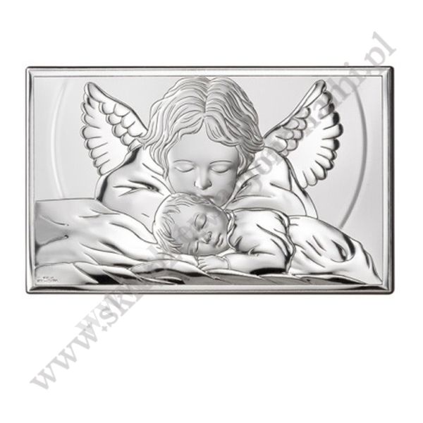 ANIOŁ STRÓŻ - OBRAZEK SREBRNY - 81288/3XL