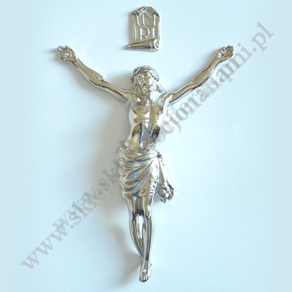 KORPUS CHRYSTUSA NA KRZYŻ - METALOWY - przekątna 28 cm - 80731
