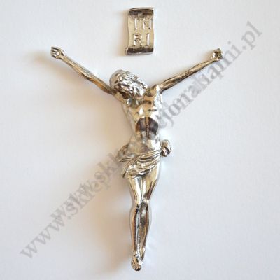 KORPUS CHRYSTUSA NA KRZYŻ - METALOWY - przekątna 18 cm - 80494