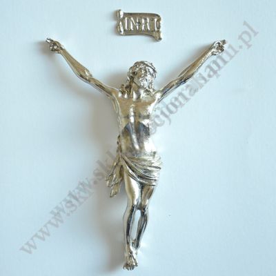 KORPUS CHRYSTUSA NA KRZYŻ - METALOWY - przekątna 21.5 cm - 80732