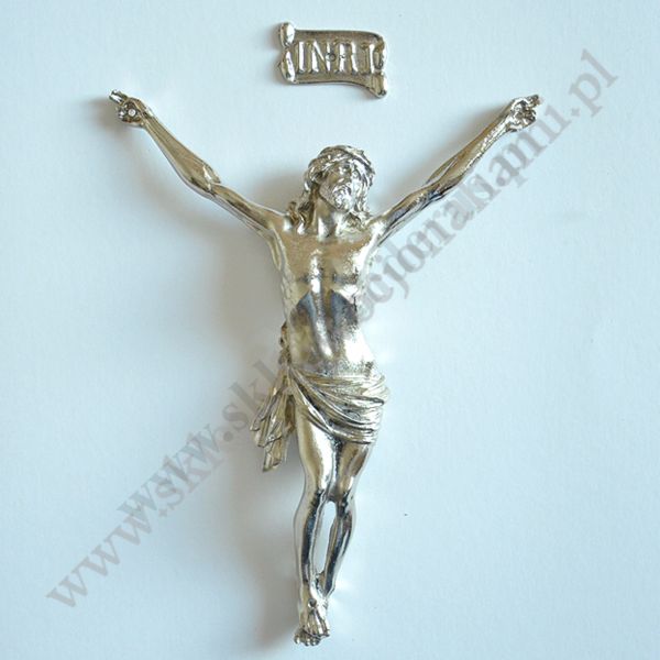 KORPUS CHRYSTUSA NA KRZYŻ - METALOWY - przekątna 21.5 cm - 80732