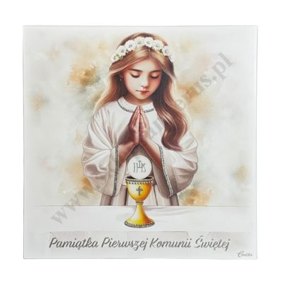 PAMIĄTKA I KOMUNII ŚWIĘTEJ - obrazek format 28 x 28 cm - CU151/3A