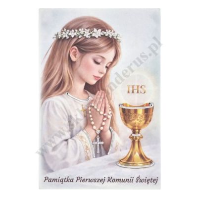 PAMIĄTKA PIERWSZEJ KOMUNII ŚWIĘTEJ - obrazek 11 x 17 cm - ES0592454PL