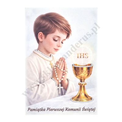 PAMIĄTKA PIERWSZEJ KOMUNII ŚWIĘTEJ - obrazek 11 x 17 cm - ES0592452PL