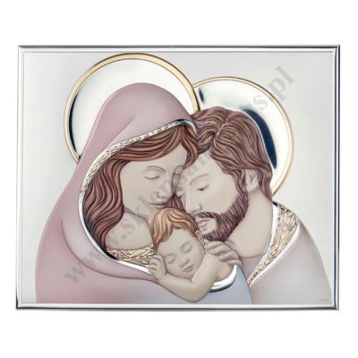 ŚWIĘTA RODZINA - OBRAZEK SREBRNY 32 x 26 cm - VL81394/5LSM