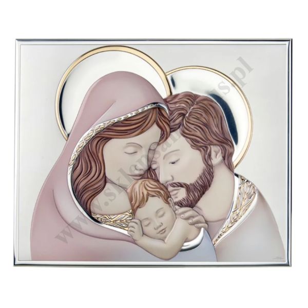ŚWIĘTA RODZINA - OBRAZEK SREBRNY 32 x 26 cm - VL81394/5LSM