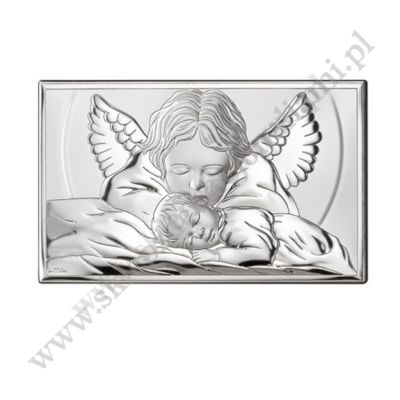 ANIOŁ STRÓŻ - OBRAZEK SREBRNY - 81288/3L