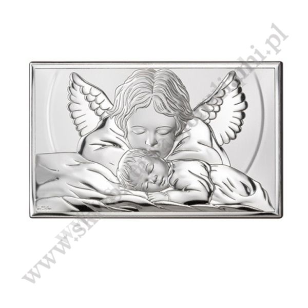 ANIOŁ STRÓŻ - OBRAZEK SREBRNY - 81288/3L