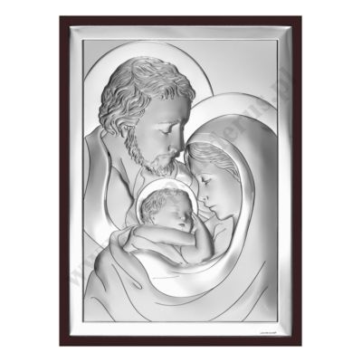 ŚWIĘTA RODZINA - OBRAZEK SREBRNY 19 x 25 cm - 6649/3WM