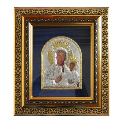 MATKA BOŻA CZĘSTOCHOWSKA - ikona w ramce za szkłem 37.5 x 42.7 cm - 4232