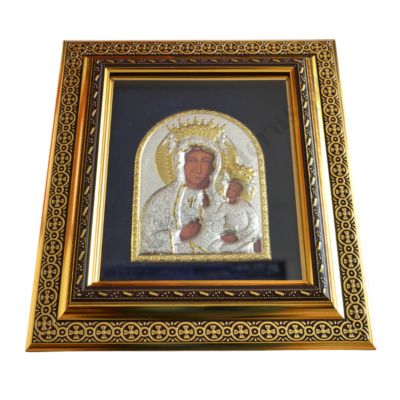 MATKA BOŻA CZĘSTOCHOWSKA - ikona w ramce za szkłem 37.5 x 42.7 cm - 4232