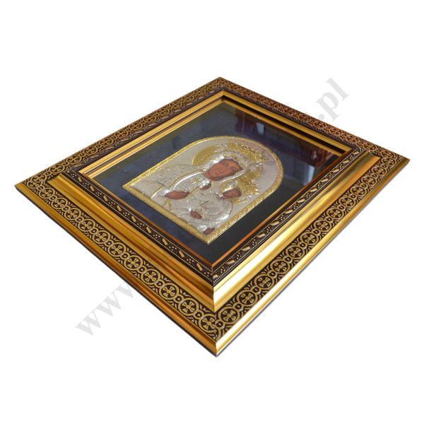 MATKA BOŻA CZĘSTOCHOWSKA - ikona w ramce za szkłem 37.5 x 42.7 cm - 4232